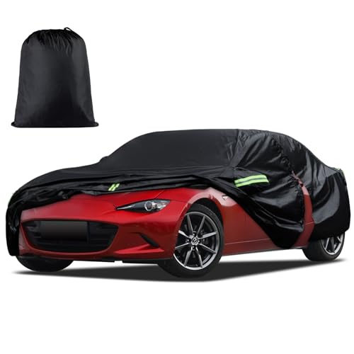 Car Cover Custom Fit for Mazda MX-5 Miata (1989-2025), Waterproof All Weather for Automobiles Full Exterior Cover Sun Rain Snow Protector with Door Zipper - size: Custom Fit for Mazda Mx-5