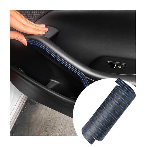 Dickno Car Interior Trim Strips, 6.56 FT Flexible Trim DIY Decorative Strip, Leather Auto Gap Fillers Molding Line, Universal Vehicle Interior Decor Seam Strip for Door Dashboard (Blue) - color: Blue