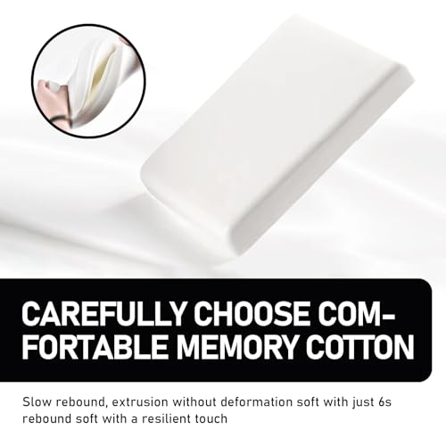 Armrest Cover, Memory Foam Relieve Stress Center Console Pad, Anti-Slip Breathable Leather Storage Box Cover with Storage Bag, Universal for Most Cars Interior Protection Accessories (Black)