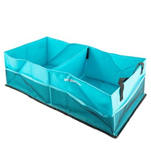 HiMagics Collapsible Waterproof Car Trunk Organizer, Soft PVC Storage Bin with Rugged PVC-Coated Fabric for SUV & Truck (Aqua Blue, REG) - color: Aqua Blue, size: REG