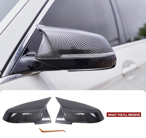 Mirror Caps for F10 - Durable Quality Carbon Fiber Look, Mirror Covers Compatible with F10 F11 F18 5-Series 2014-2018 - Upgrade Your Ride Now - size: Carbon Fiber Look