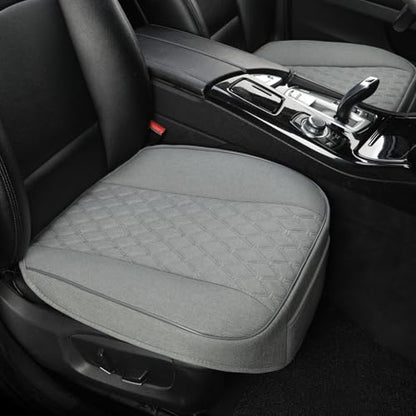 West Llama Linen Front Car Seat Cover Protector Anti-Slip Bottom Seat Cover Fits 95% of Vehicles,Wrapping Around The Bottom,Diamond Pattern(Gray-2Pcs) - color: Diamond Pattern-Gray, size: 2pc