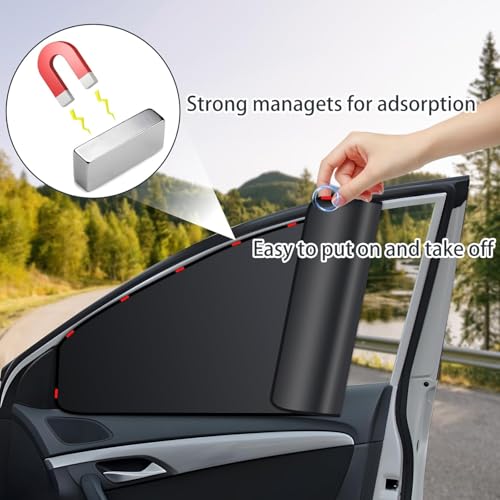 ZATOOTO Car Window Shades for Driver Side Car Privacy Shades for Front Window Full Blackout Car Window Cover Magnetic Sun Shade for Car Window Universal Great for Travel Camp Privacy - size: Blackout (Front)-2pcs