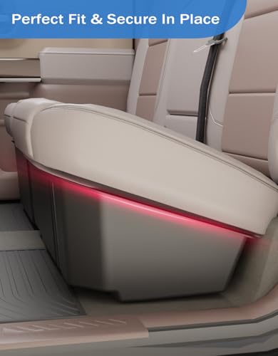 FengYu Under Seat Storage Box Compatible with 2019-2026 Chevy Chevrolet Silverado 1500/GMC Sierra 1500, 2020-2026 Silverado/Sierra 2500HD/3500HD Double Cab & Crew Rear Underseat Organizer Accessories - size: 19-26 Chevy Silverado/GMC Sierra 1500