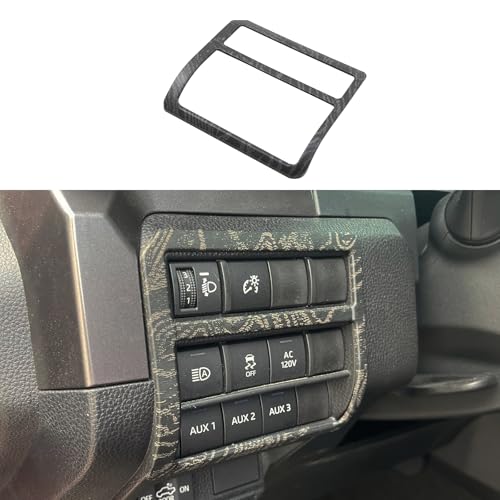 Multifunctional Panel Cover for Toyota Tacoma 2024 2025 2026 Up for 4Runner 2025 2026 Up Interior Accessories Center Console Dashboard Cover Frame Decor Trim Black Wood - color: Black Wood, size: 24 Up Tcm & 25 Up 4R Button Cover