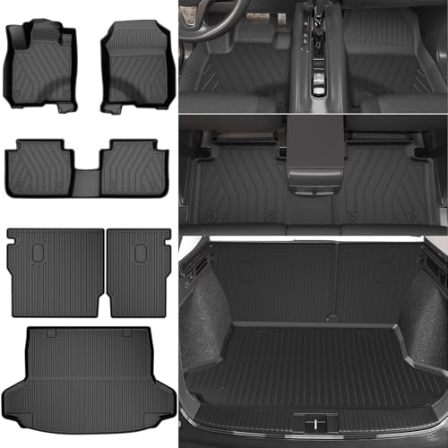 Floor Mats & Cargo Mat & Backrest Mat Fit for Honda HRV 2026 2025 2024 2023 Sport/LX/EX-L & for Acura ADX 2025-2026, All Weather TPE Custom Fit HR-V Floor Liner Accessories Full Set, Black - color: for Honda HR-V | 2023-2026 | Full Set