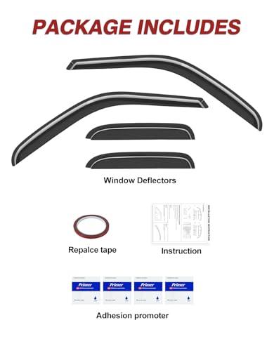 Outside-Mount Window Rain Guards Fit for Toyota Tundra Extended Cab 2000-2006, Window Visors Wind Deflector Dark Smoke Vent Shades - size: Fit for 2000-2006 Toyota Tundra Extended Cab