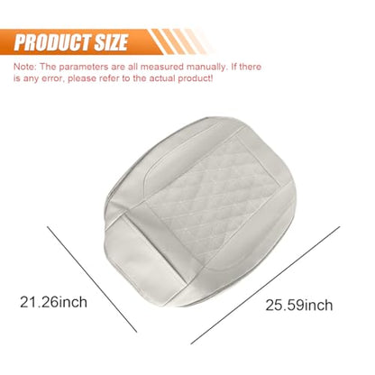 Luxury Faux Leather Car Seat Cover, Anti-Slip Waterproof Universal Front Bottom Seat Protector with Storage Pocket, Triangular Pattern Vehicle Seats Cushion for Sedans, SUVs, Trucks (Grey) - color: Grey