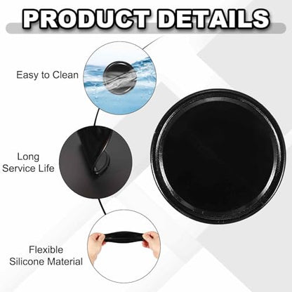 10 Pcs Round Anti-Slip Mat, 1.97" Diameter Phone Grip Pad Non-Slip Silicone Mat Anti-Skid Holder for Phone Keys Sunglasses Electronic Devices, Black - color: Black, size: 1.97"