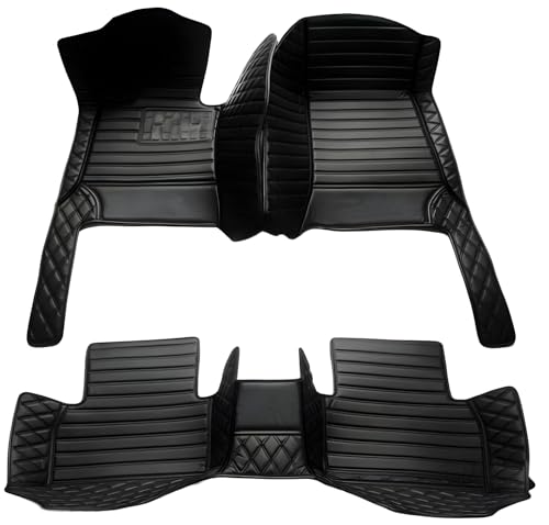 SARAHS Customized car Floor mats -Suitable for 99% of Cars, SUVs, and Trucks - car Pads to Protect Vehicle Interior Floor Accessories (Black Double Splicing) - color: Black Double Splicing