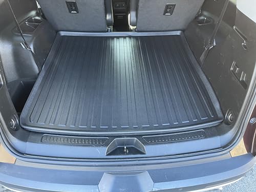 Premium Cargo Liner for GMC Acadia Denali SLE SLT AT4 2017-2023 - 100% Protection - Custom Fit Car Trunk Mat - All-Season Black Cargo Mat - 3D Shaped Laser Measured Trunk Liners for GMC Acadia