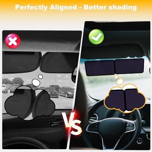 XCBYT Square Car Window Shades for Side & Windshield - 2 Pack Static Cling Driver Side Window Sun Shade, Glare Blocker Car Sun Shade with Durable Mesh & Dark PVC Film, Universal Fit (9.84" x 7.09") - color: 2 Semi-Transparent, size: 9.84" x 7.09"