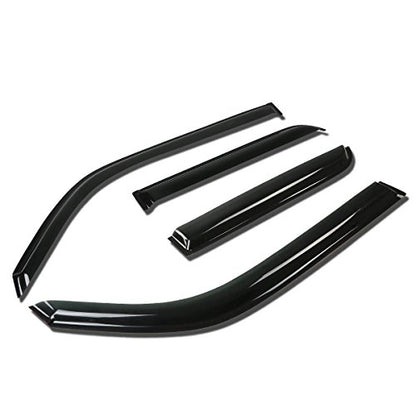 Auto Dynasty 4Pcs Tape-On Window Visor Compatible with 2010 2011 2012 2013 Toyota 4Runner 2010-2013, Deflector Rain Guard, Acrylic Black - size: 10-13 Toyota 4Runner