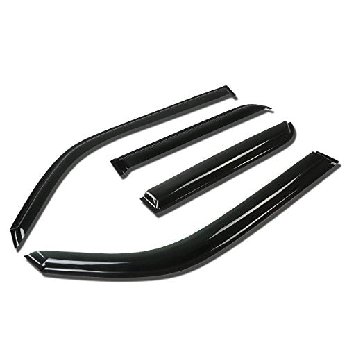 Auto Dynasty 4Pcs Tape-On Window Visor Compatible with 2010 2011 2012 2013 Toyota 4Runner 2010-2013, Deflector Rain Guard, Acrylic Black - size: 10-13 Toyota 4Runner