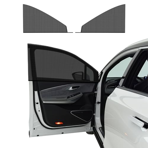 Ohleats 2 PCS Car Window Shades, Auto Front Rear Side Window Sun Shades for Block Heat & UV Protection, Breathable Mesh Baby Window Screen Covers, Universal Car Accessories (SUV Front) - size: SUV Front