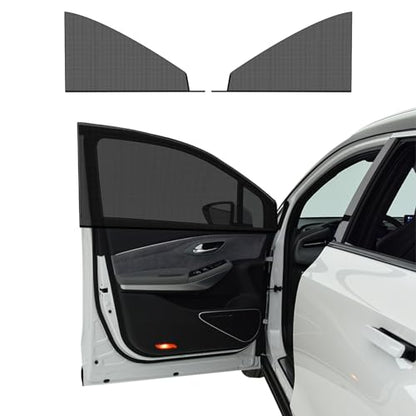 Ohleats 2 PCS Car Window Shades, Auto Front Rear Side Window Sun Shades for Block Heat & UV Protection, Breathable Mesh Baby Window Screen Covers, Universal Car Accessories (SUV Front) - size: SUV Front