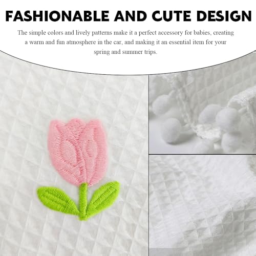 Car Side Window Sun Shade Privacy Curtain for Baby, Suction Cup Window Shade, 25"x18" Car Cartoon Sunshade Protector Heat Blocker Cover, Privacy Curtain for Kids Women (Five Tulips) - color: Five Tulips