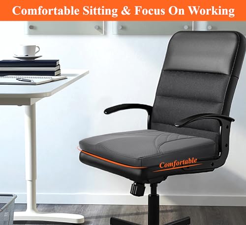 kingphenix Premium Car Seat Cushion, Memory Foam Driver Seat Cushion to Improve Driving View- Coccyx & Lower Back Pain Relief - Seat Cushion for Car, Truck, Office Chair (Leather Dark Gray) - color: Leather Dark Gray