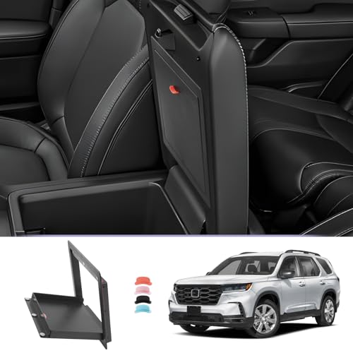 LUWU Center Console Hidden Box Organizer Compatible with 2023 2024 2025 Honda Pilot & 2024 2025 Ridgeline & 2024 2025 2026 Honda Passport Accessories Armrest Hidden Storage Box Secret Compartment Box - color: 2023-2025 Pilot Hidden Box Black