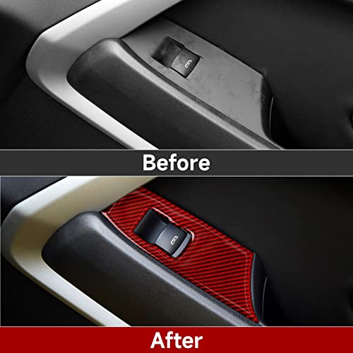 Car Window Lift Switch Panel Sticker Carbon Fiber Decal Interior Trim Cover for Chevrolet Camaro ZL1 2016 2017 2018 2019 2020 2021 2022 2023 Accessories - color: Window Lift Switch Panel