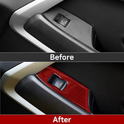 Car Window Lift Switch Panel Sticker Carbon Fiber Decal Interior Trim Cover for Chevrolet Camaro ZL1 2016 2017 2018 2019 2020 2021 2022 2023 Accessories - color: Window Lift Switch Panel