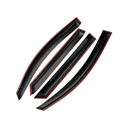 Tape-On Side Window Visor Deflectors Rain Guards Designed for Hyundai Tucson 2016-2021 SE SEL Value Limited Sport Ultimate 94457 - size: 2016-2021 Hyundai Tucson