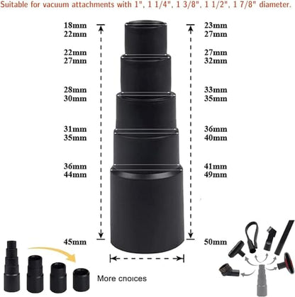 Vacuum Attachments for Shop Vac Attachment Accessories, 1 1/4" to 2 1/2" Vacuum Cleaning Accessorie Kit, 1" to 1 7/8" Hose Adapter Vacuum Extension Wands Attachment, Set of 11 - size: M 11 Pcs