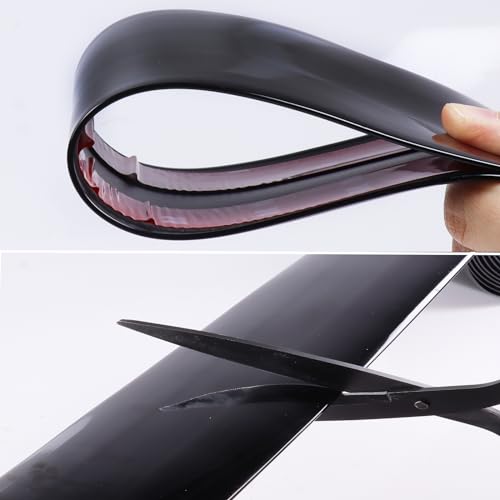 25FT Automotive Trim Molding 1"(25mm) Wide Car Side Moldings(Self Adhesive) UV Protected Scratch-Proof for All Vehicles Body Door Window Bumper, Glossy Black - size: 25Feet