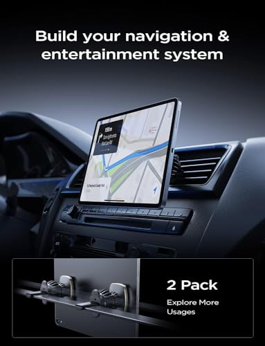 LISEN 2-Pack Magnetic Phone Holder for Car: 6 Military Magnets, Gold Vent Phone Mount - color: Gold