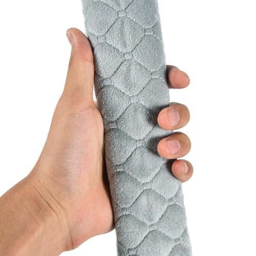 WSSROGY 24 Inch Long Car Seatbelt Cover, Soft Comfort Seatbelt Protector Pads Strap Protecting Neck Shoulder Clothes for Car SUVS Truck (Grey) - color: Smoke Gray