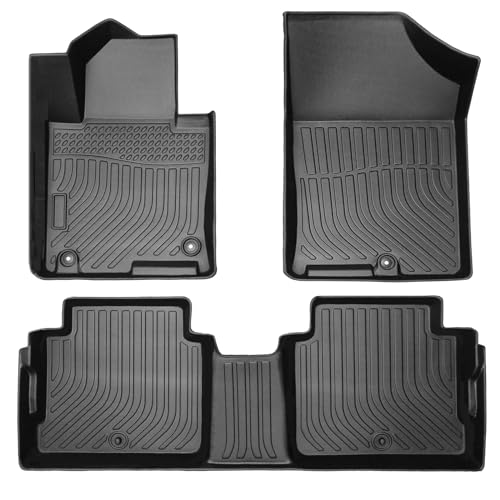 Custom Floor Mats for Hyundai Sonata 2015-2019,All-Weather TPE Rubber Floor, Odorless Anti-Slip,1st & 2nd Row, Black (Sonata 2015-2019) - color: Sonata 2015-2019