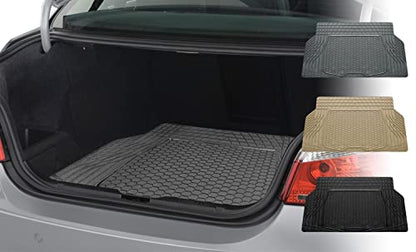 FH Group ClimaProof Universal Cargo Mat – All-Weather, Trimmable Trunk Mat (55" W x 31.5" D) – Fits Most Cars, SUVs & Trucks – Beige - color: Beige, style: CARGO MAT