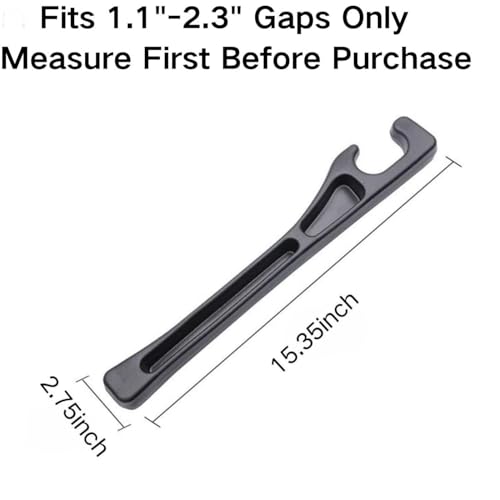 Car Seat Gap Filler 2 Pack, Universal Car Seat Gap Organizer, Fit for Car Seat Gap Width 1.1-2.3 Inches, Car Seat Side Gap Plugger Anti-Drop Device for Most Cars SUV Truck (Black)
