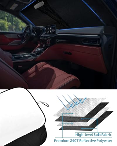 2026 Upgrade Front Windshield Sunshade fit for Acura MDX 2021-2025 2026 Reflector Foldable Car Shade Automotive Windshield Sunshades for Acura MDX Windshield Sun Shade |Keeps Your Vehicle Cool| - size: For Acura MDX 21-26