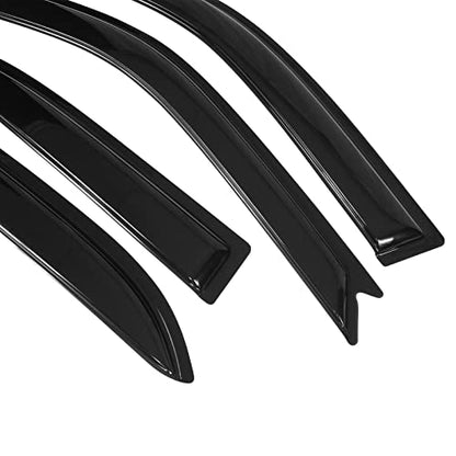Window Visor Compatible with 2001-2005 Lexus Is300 4 Door, Slim Style Acrylic Smoke Tinted Sun Rain Wind Guards Shield Vent by IKON MOTORSPORTS, 2002 2003 2004