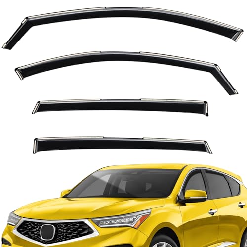 Extra Durable Window Deflectors in-Channel Window Visors Rain Guards Fit for Acura RDX 2019-2026, Sun Visors, Wind Vent for Shades, Exterior Car Accessories - 4 pcs. AG1003 - color: For Acura RDX 19-26