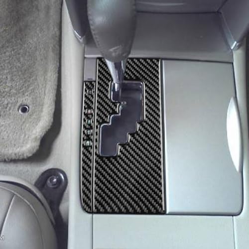 Real Carbon Fiber Gear Shift Knob Cover Shifter Decorator Interior Trim Car Accessories Compatible with Toyota Camry Hybrid 2007 2008 2009 2010 2011 2PC (Only Fit Camry Hybrid) - color: Black 17
