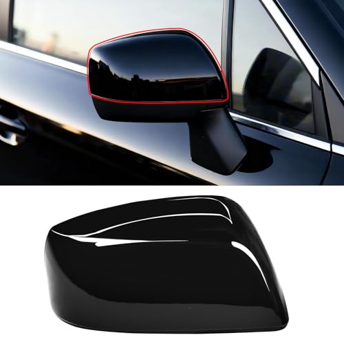 Yumzeco 1PC Compatible with Subaru Side Mirror Cover Forester/Outback/Impreza/Crosstrek/Legacy, Passenger Side Subaru Mirror Cap W/O Light Clip-on 91059FJ000 Replacement-Right, Glossy Black - color: W/O Light Mirror Top Cover, size: Right Passenger Side