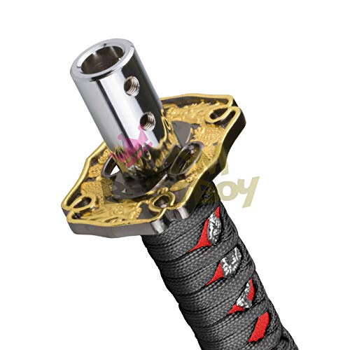 JDMBESTBOY Samurai Sword Black Red Shift Knob Shifter Alloy Katana Adapters Universal 20cm - color: Black Red, size: 20cm