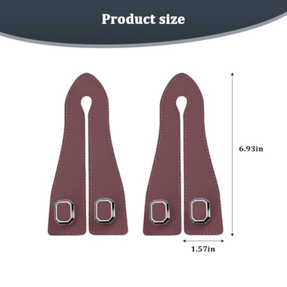 2PCS Car Headrest Hooks, Nappa Leather Metal Vehicle Double Seat Back Storage Hook for Purse Bag Coat, Multifunctional Automotive Interior Hanging Hanger, Universal Fit (Brown) - color: Brown