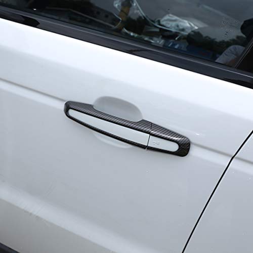 For Jaguar XE XF F-Pace E-Pace X761 Car ABS Carbon Fiber Style Exterior Door Handle Cover Trim For Land Rover Range Rover Sport Vogue Evoque Discovery Sport Discovery 5