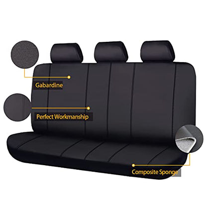 Flying Banner Rear Bench car seat Covers car seat Protectors Split 40/60 50/50 60/40 (Solid Black, Better) - color: Solid Black, size: Better