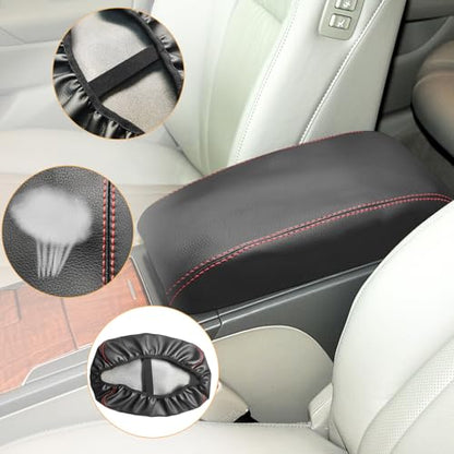 Compatible with Center Console Armrest Cover for Toyota Camry 2007 2008 2009 2010 2011 Leather Arm Rest Storage Box Lids Cushion Protector Pad - size: Camry 2007-2011
