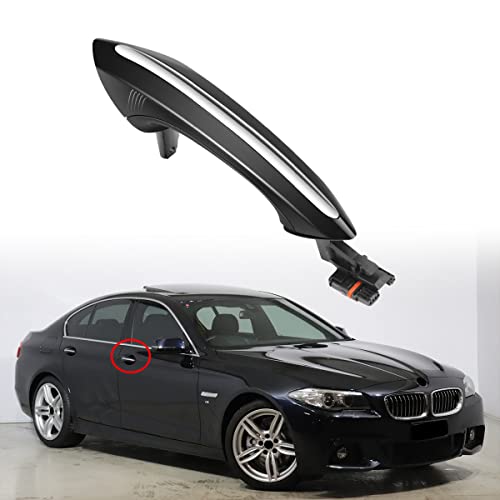 Exterior Black Door Handle,Front Right Passenger Side, Compatible with BMW F07 F10 F11 F06 F12 F13 F01 F03 - Black,Front Right (Replaces 51217231934) - color: Black, size: Front Right