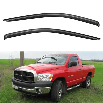 Window Visors Rain Guards for 2002-2008 Dodge Ram 1500 Regular Cab, Out-Channel Window Vent Wind Deflectors Visors Shades for 2003-2009 Ram 2500 3500 Standard Cab - size: 2002-2008 ram 1500 standard cab