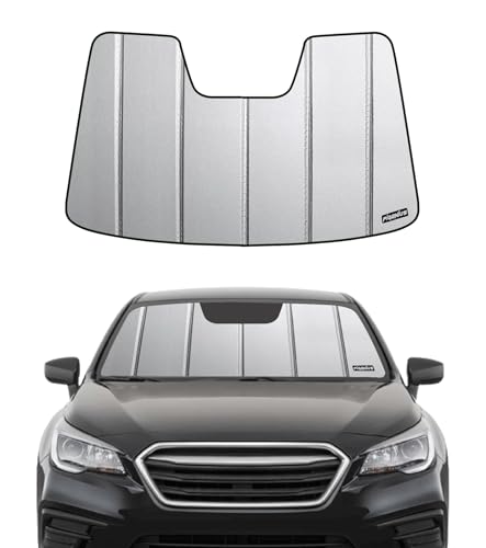 Pigenius Windshield Sunshade for Subaru Legacy/Outback 2015-2019 Eyesight, Premium Grey Leather Finish - color: gray, size: for legacy/outback 2015-2019 with eyesight