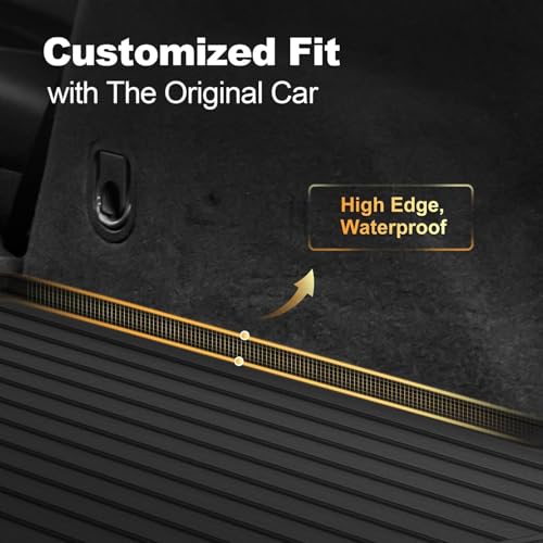 2025 XT4 Cargo Liner | Custom Fit Trunk Mat for 2019-2025 Cadillac XT4, All Weather Rear Cargo Mat 3D Waterproof Durable Odorless Trunk Liners for 2025 XT4 Cargo mat, Black - style: 1) for Cadillac XT4 Cargo Liner