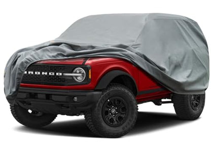 Kayme Heavy Duty Car Cover Custom Fit Ford Bronco 2 Door, Bronco Sport (2020-2025),Waterproof All Weather for Automobiles, Full Car Cover - Sun, Rain & UV Protection - size: 2.Custom Fit Ford Bronco 2 Door