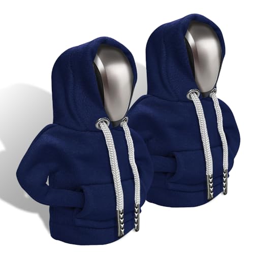 Gear Shift Hoodie, Gear Shift Cover, Fashionable Hoodie Automotive Gear Shift Knob Protector, Car Accessories Mini Sweater Gear Shift Knob Cover for Car Gear Shift Levers (Blue-2PCS) - color: Blue-2PCS
