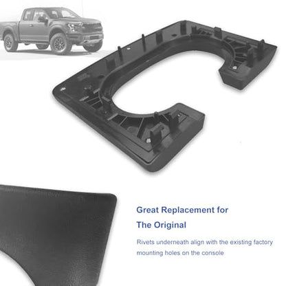 Center Console Cover Cup Holder Armrest Replacement Pad Compatible with Ford F150 2004-2014 Black(Hard Plastic NOT Padded) - color: Black, size: <2004-2014>